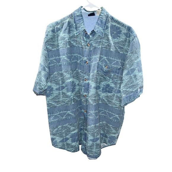 Sunman Vintage Men's Button Down Shirt Tropical Vacaycore Short Sleeve SZ Med - Picture 1 of 5